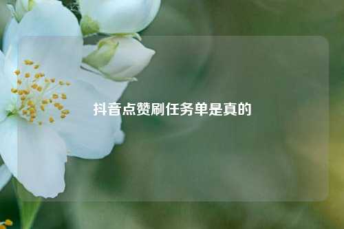 抖音点赞刷任务单是真的