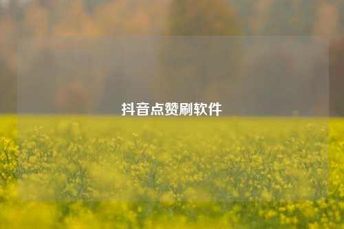 抖音点赞刷软件